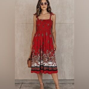Lildy Sundress Red Dress S M